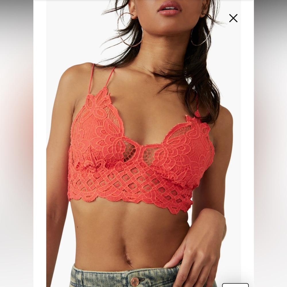 NWT Intimately FP Adella Longline Bralette in watermelon